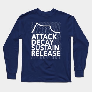 Attack, Decay, Sustain, Release Glitch Synthesizer Long Sleeve T-Shirt